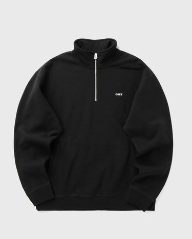 Суитчър OBEY Mock Neck Sweatshirt Черно | 111620098-BLK, 0