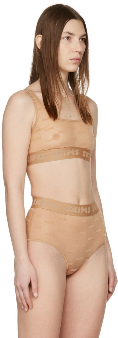 Сутиен SKIMS After Hours Logo-Jacquard Mesh Bra Черно | BR-SCN-1312, 4