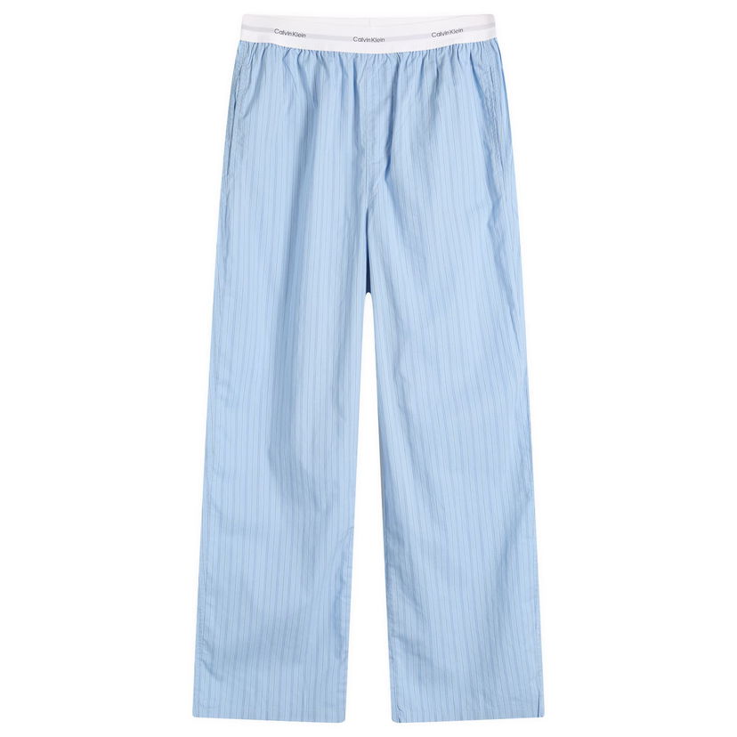 Пижама CALVIN KLEIN Women's Cotton Poplin Sleep Pants, Size Large Синьо | LV00QS74102S3