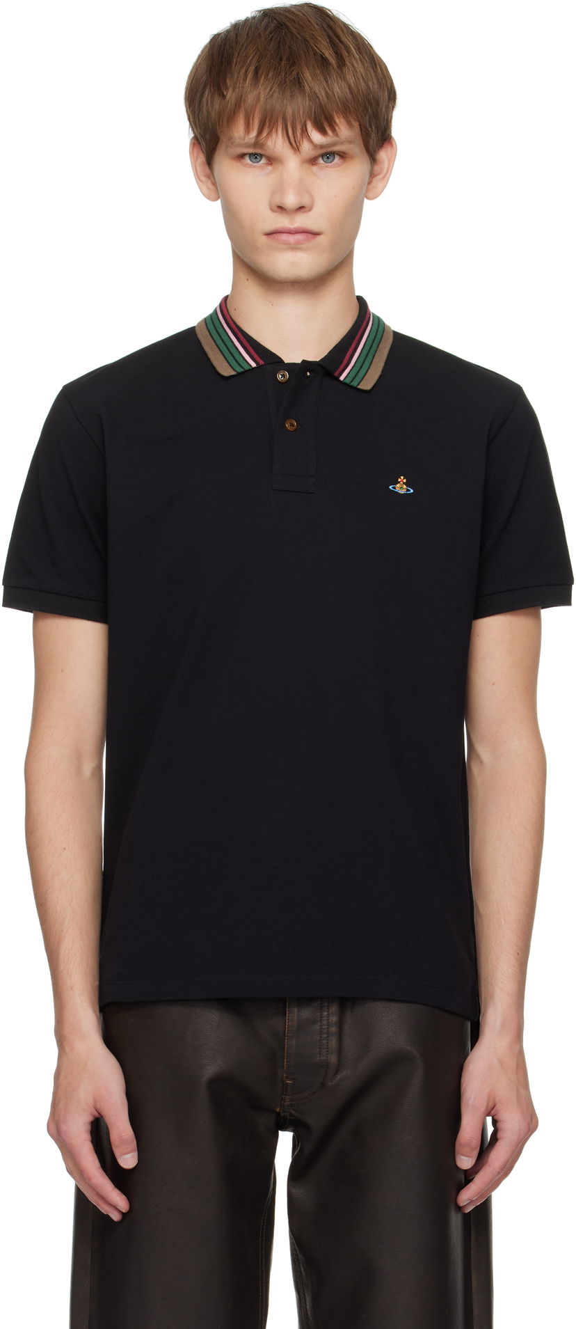 Поло тениска Vivienne Westwood Vivienne Westwood Classic Polo Черно | 2H01000P-J0009-