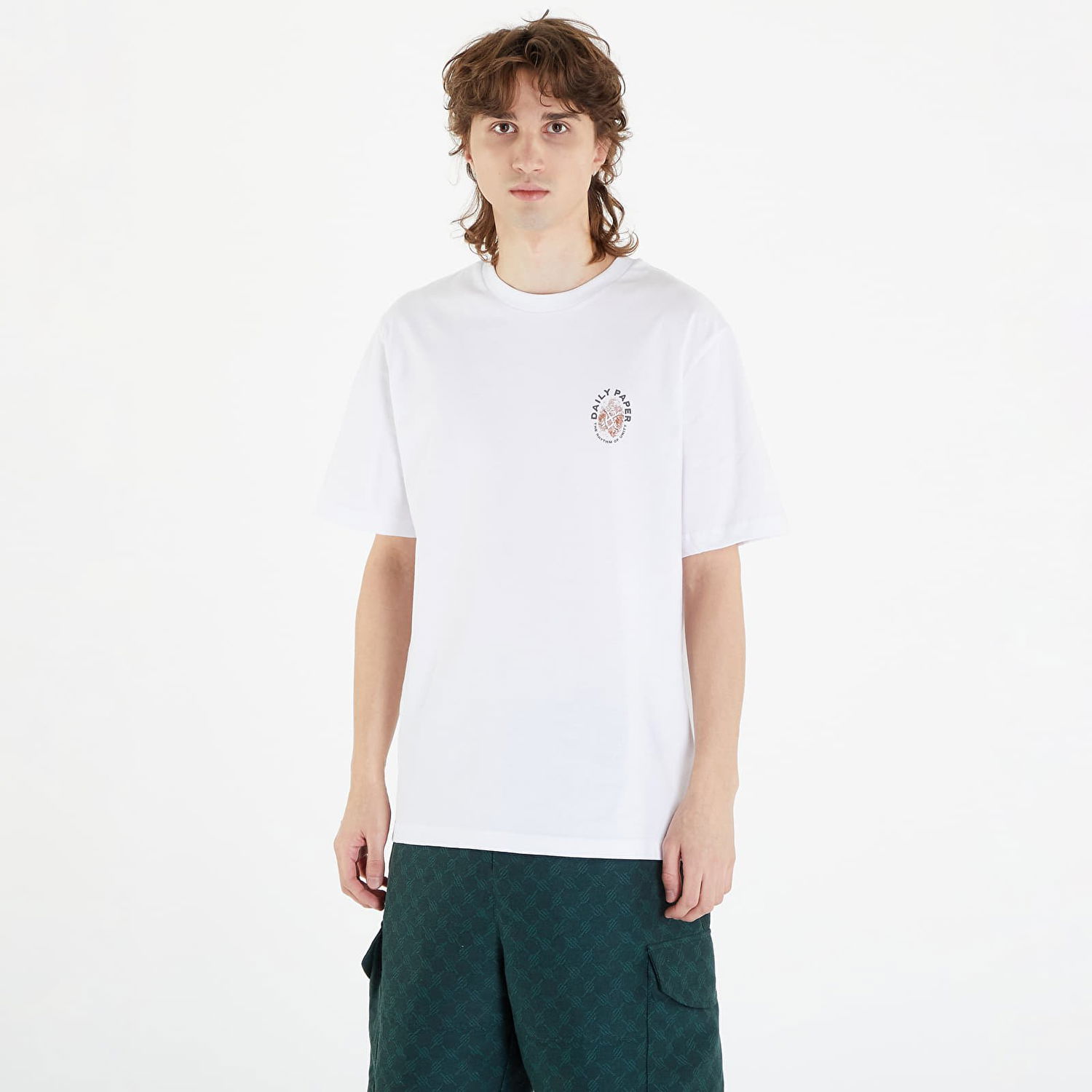 Тениска DAILY PAPER Identity Short Sleeve T-Shirt Бяло | 2411063, 0