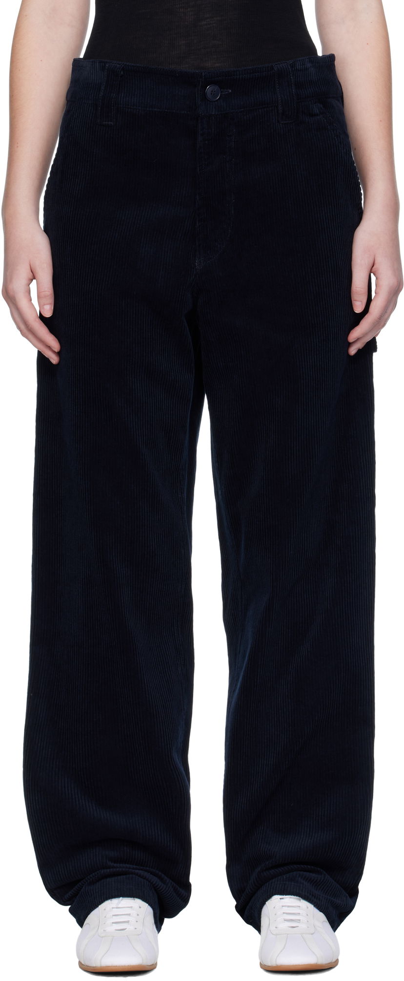 Панталони A.P.C. A.P.C. Fergus Corduroy Pants Тъмно синьо | COHBB-M08500