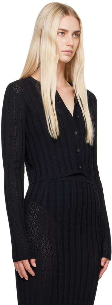 Пуловер Loulou de Saison Loulou de Saison Adiro Knit Cardigan Черно | ADIRO, 1
