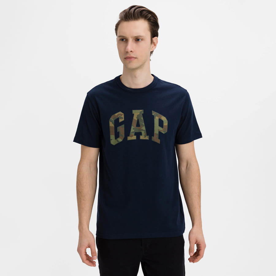 Тениска GAP Camo Arch Logo Tee Тъмно синьо | 500039-00, 0