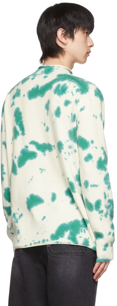 Пуловер We11done Tie-Dye Mock Neck Sweater Зелено | WD-KT1-22-604-U-GR, 2