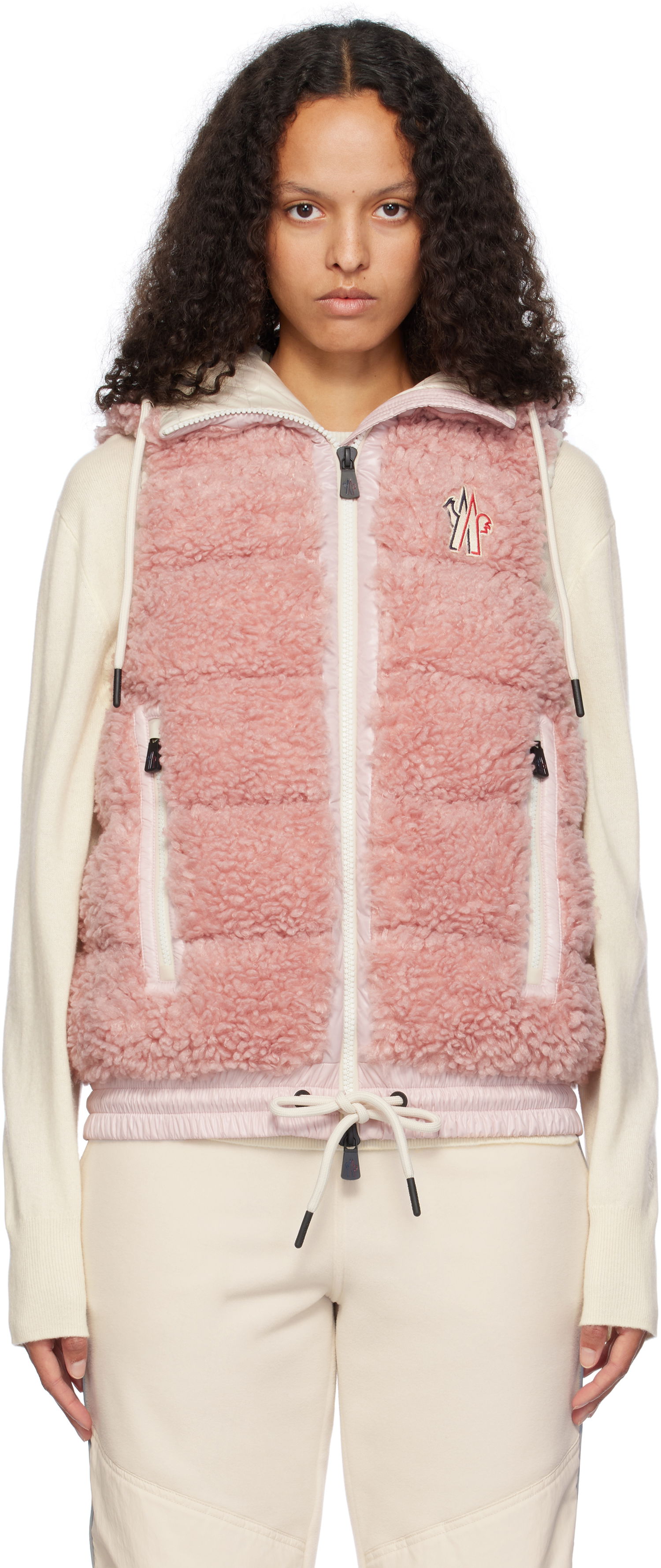 Жилетка Moncler Padded Zip-Up Down Vest Розово | J20988G00022899A9, 0