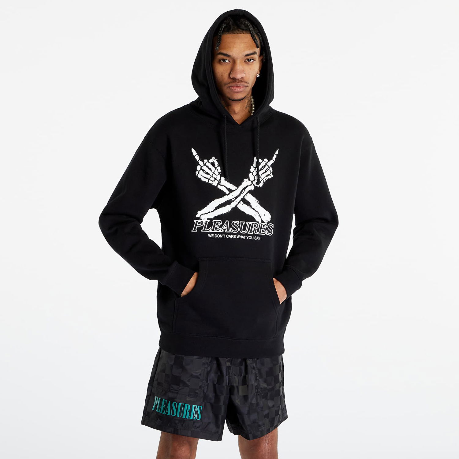 Суитчър Pleasures Don't Care Hoodie Черно | P23SP052 BLACK, 1