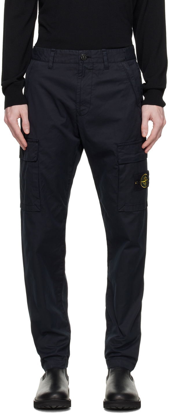 Карго панталони Stone Island Embroidered Cargo Черно | 771532310, 0