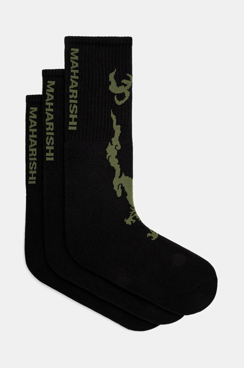 Чорапи Maharishi Bonsai Dragon Sport Socks (3 Pack) Черно | 1402.BLACK, 0