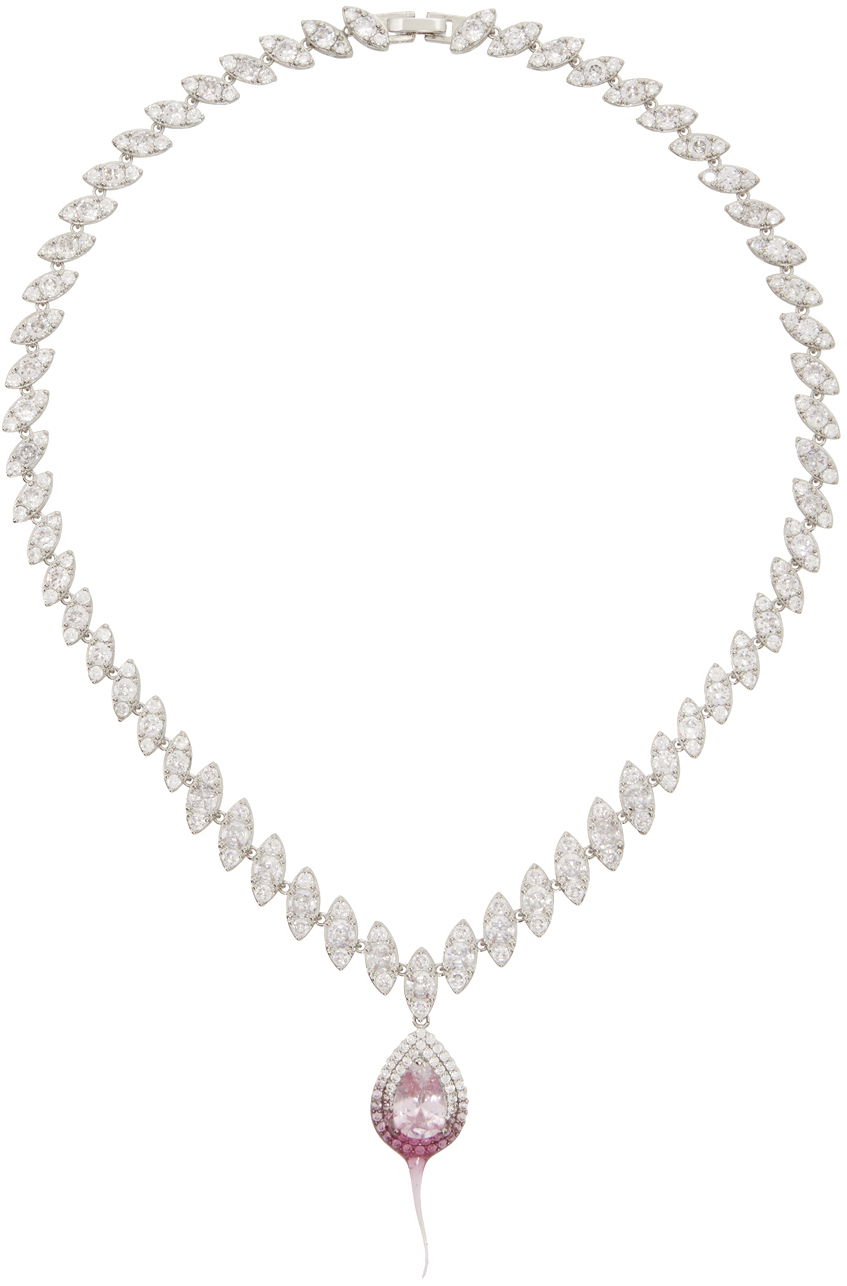 Колие Ottolinger Ottolinger Exclusive Diamond Dip Necklace Розово | 2500613E, 0