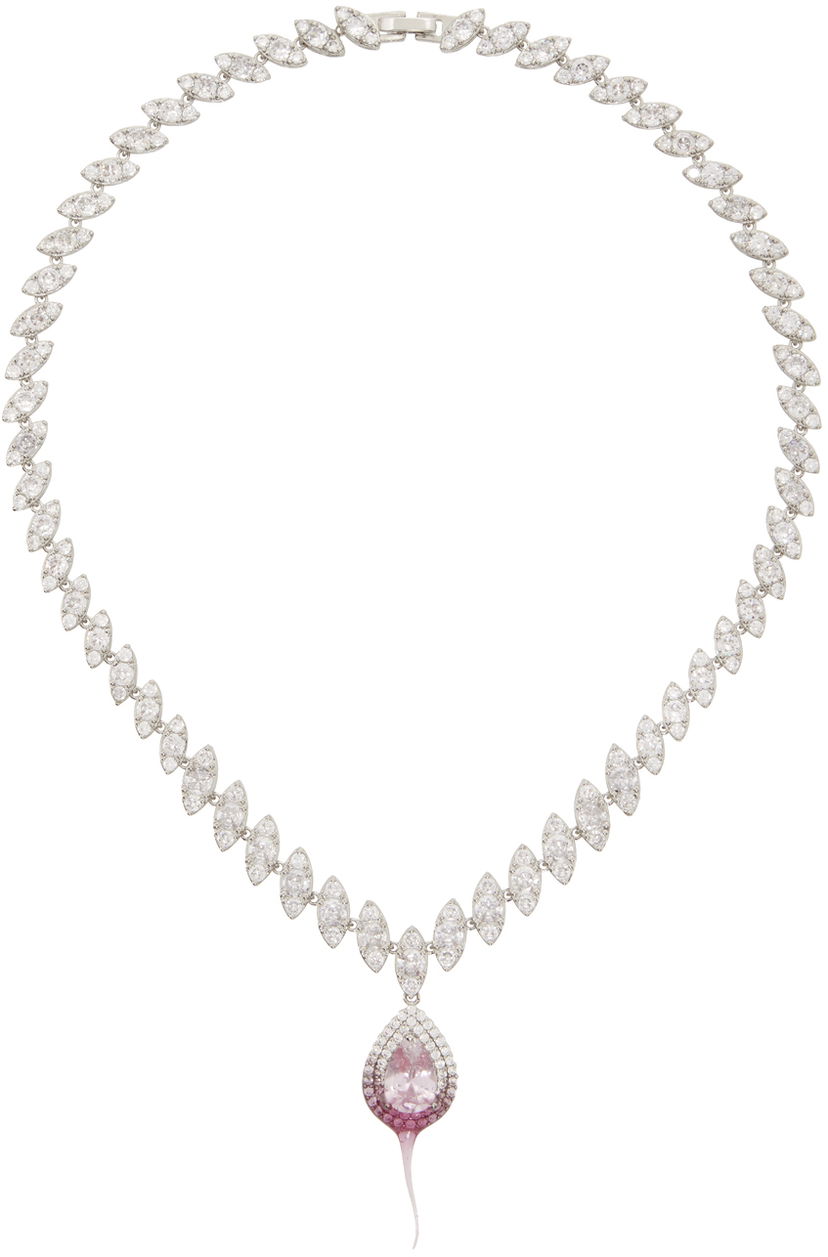 Колие Ottolinger Ottolinger Exclusive Diamond Dip Necklace Розово | 2500613E