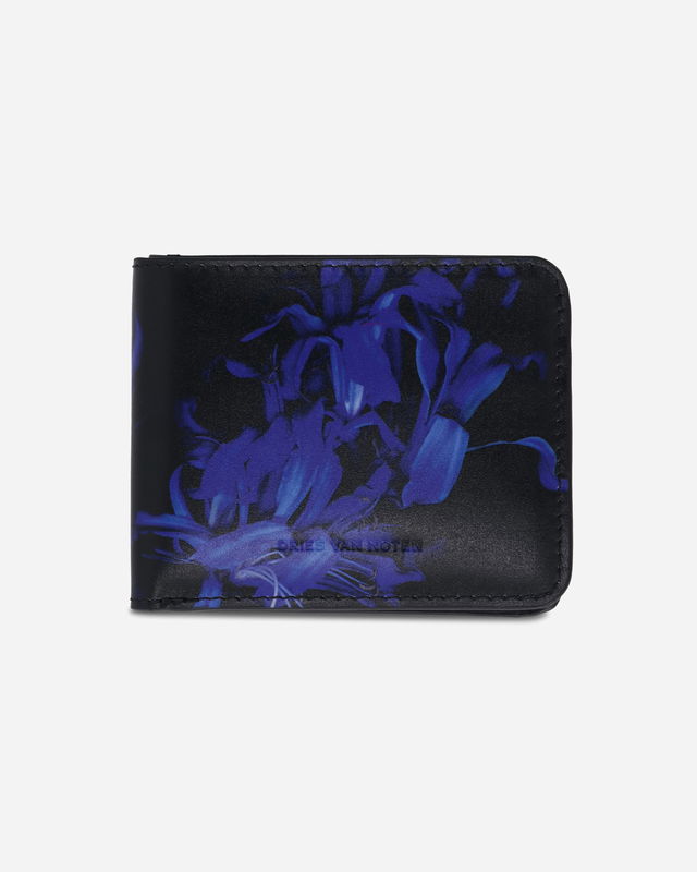 Dries Van Noten Floral Print Leather Wallet