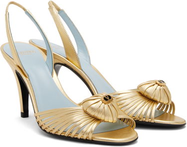 Кецове и обувки Valentino Valentino Garavani Slingback Metallic Woven Heart Heeled Sandals Металик | 7W2S0LU8RUR, 3