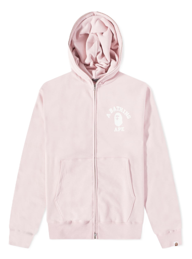 College Relaxed Fit Full Zip Hoody Pink