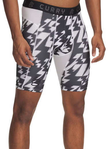 Къси панталони Under Armour Curry Lightning Bolt Printed Compression Shorts Сиво | 1379829-103, 0
