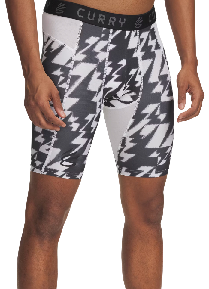 Къси панталони Under Armour Curry Lightning Bolt Printed Compression Shorts Сиво | 1379829-103