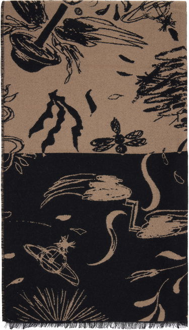 Шал Vivienne Westwood Graphic Orb Jacquard Fringed Scarf Многоцветен | 8103013J-W01AM-, 0