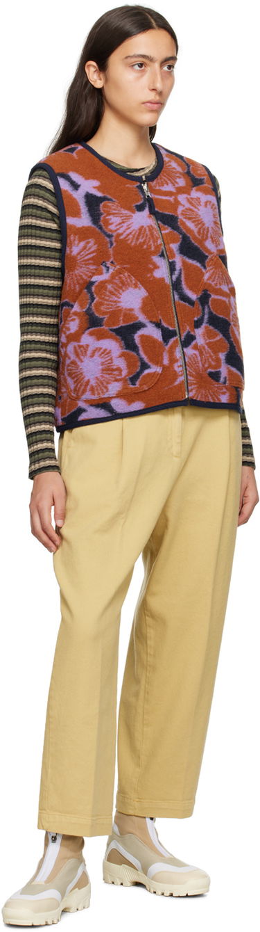 Панталони YMC YMC Market Pleated Trousers Жълто | Q4AZB, 3