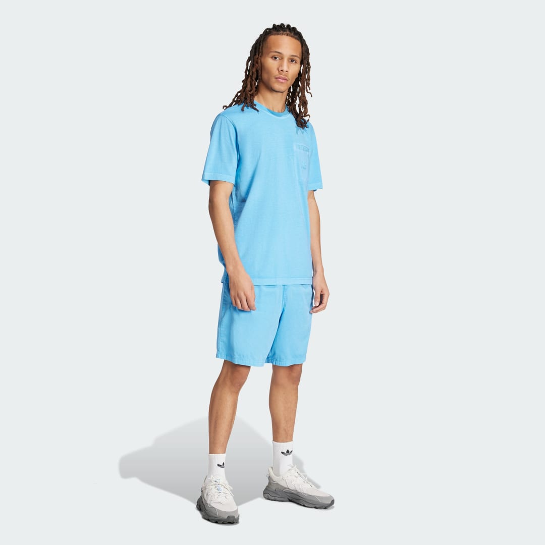 Тениска adidas Performance Trefoil Essentials + Dye Pocket Тюркоазено | IS1761, 1