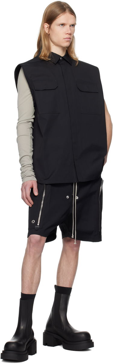 Къси панталони Rick Owens Rick Owens Hollywood Heavy Bauhaus Bela Shorts Черно | RU01E5392 TE, 3