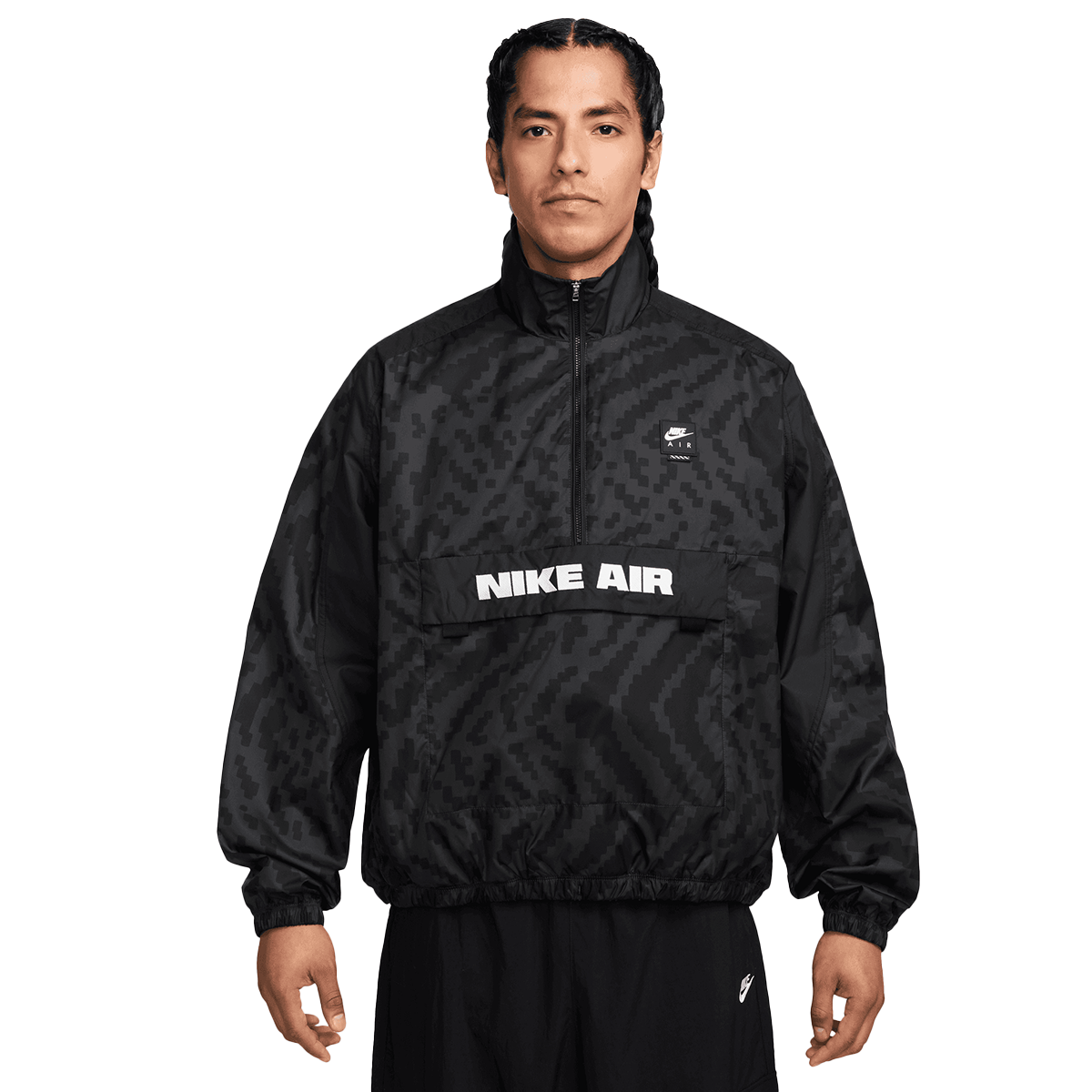 Ветровка Nike Air 1/2 Zip AOP Jacket Черно | HV0878-060, 0