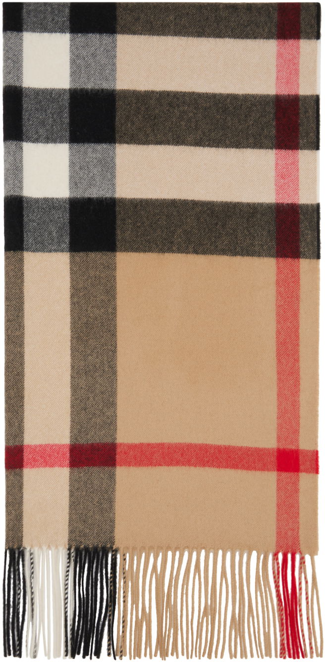 Шал Burberry Check Scarf Beige Бежово | 8045335