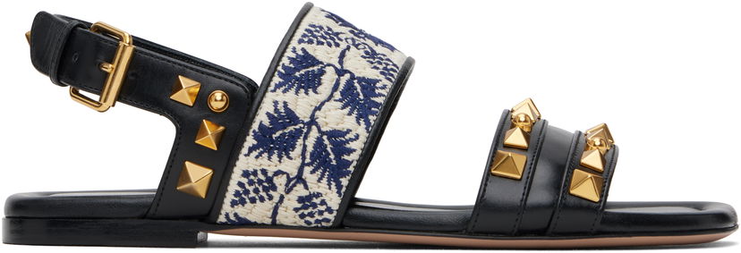 Облекло Valentino Valentino Garavani County Grape Embroidery Sandals Черно | 6W2S0LP2CQL