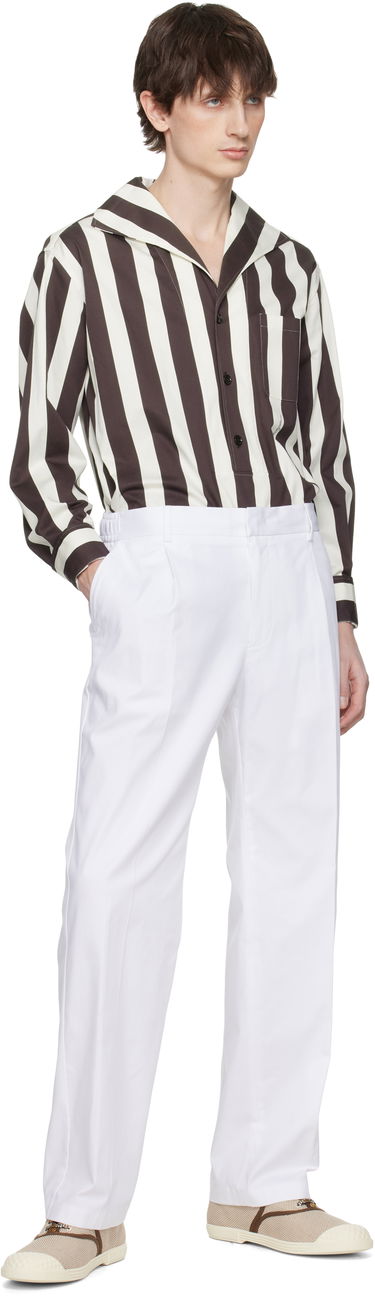 Панталони Dolce & Gabbana Dolce&Gabbana Gabardine Trousers Бяло | GP0K7TFUFNV, 3