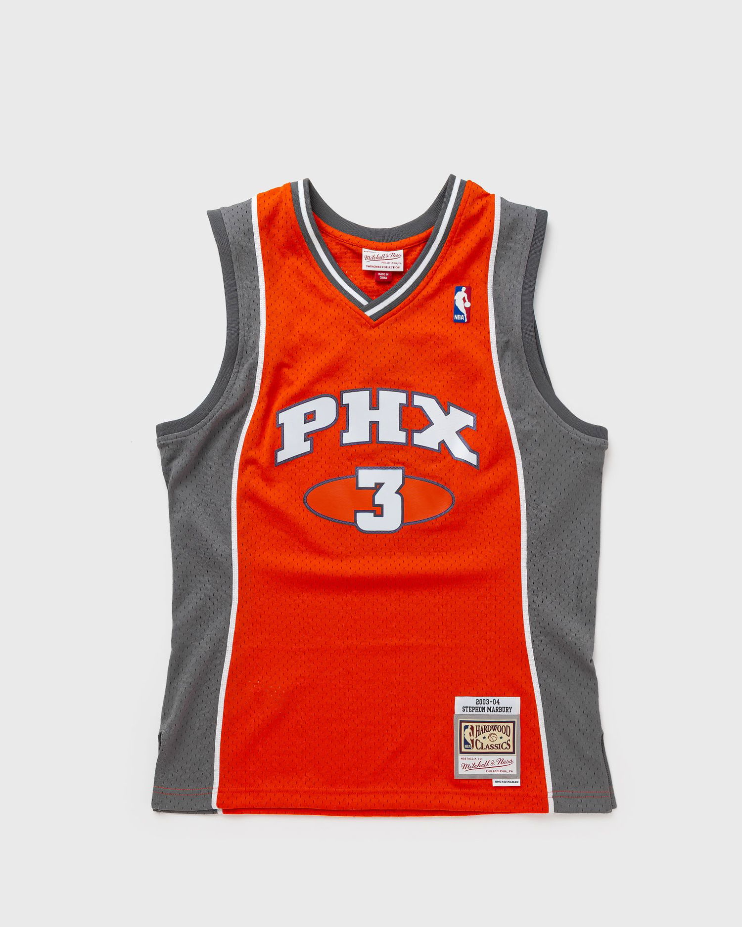 Фланелка Mitchell & Ness NBA SWINGMAN JERSEY PHOENIX SUNS ALTERNATE 2003-04 STEPHON MARBURY #3 Червено | SMJY6159-PSU03SMBORAN, 0
