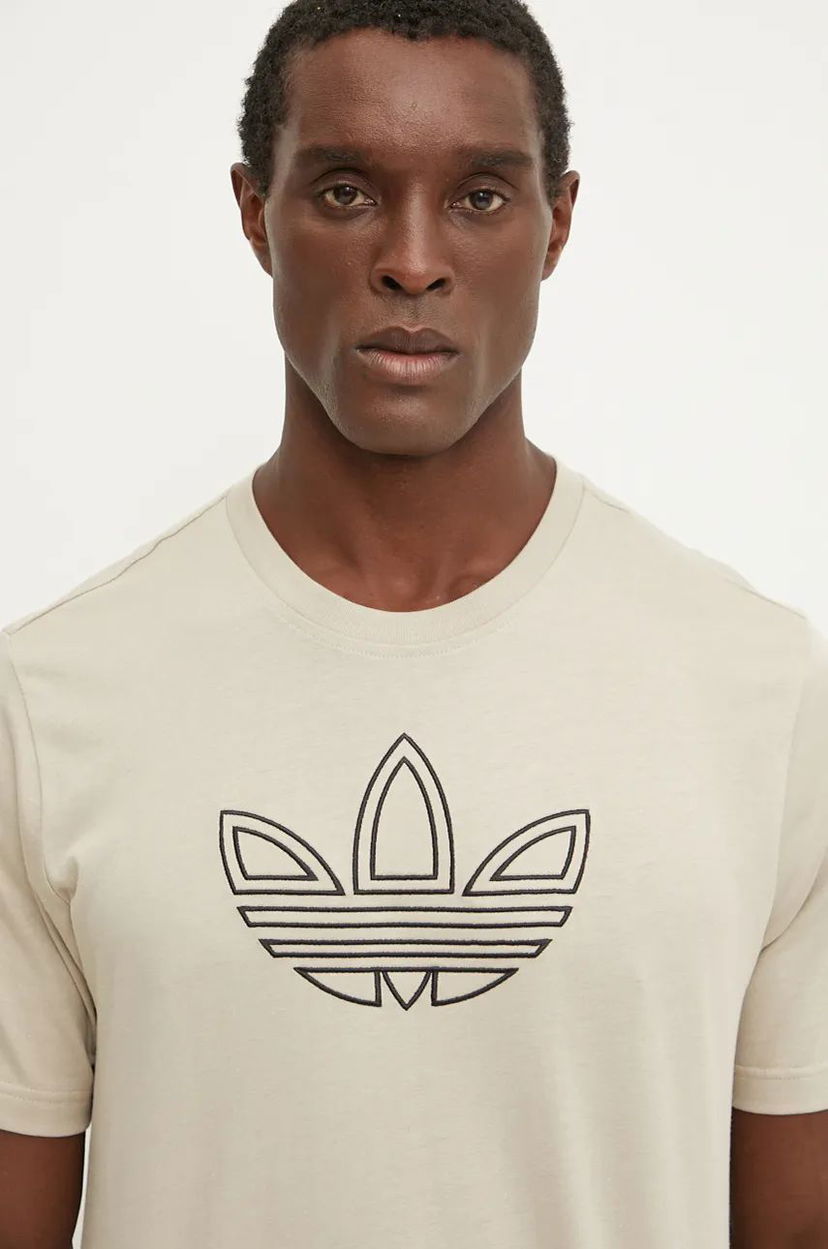 Тениска adidas Originals Outline Tee Print T-shirt Бежово | IW5824