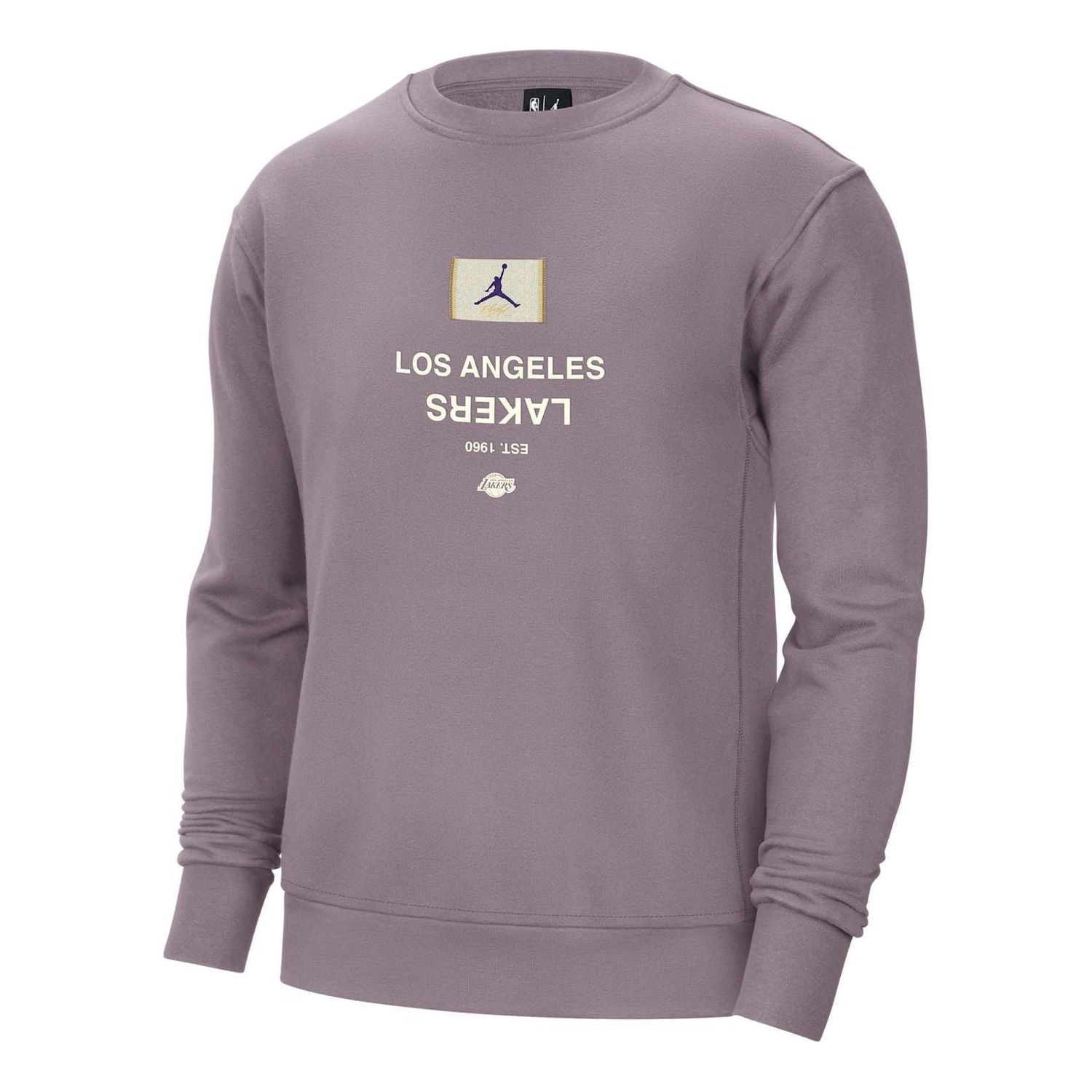 Пуловер Jordan Jordan Los Angeles Lakers Courtside Fleece Crew-Neck Sweatshirt Лилаво | FV8350-524, 0