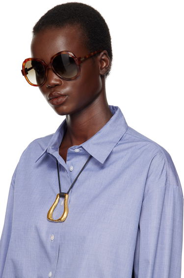 Слънчеви очила Gucci Saint Tropez Oversized Sunglasses Кафяво | GG1432S-002, 3