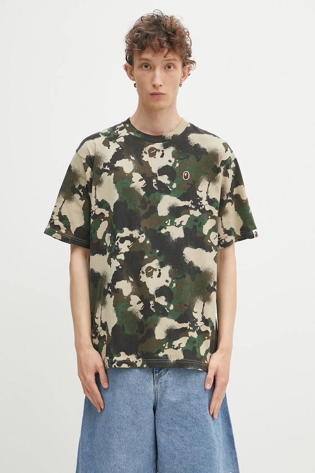 A Bathing Ape Map Camo APE Head One Point T-Shirt