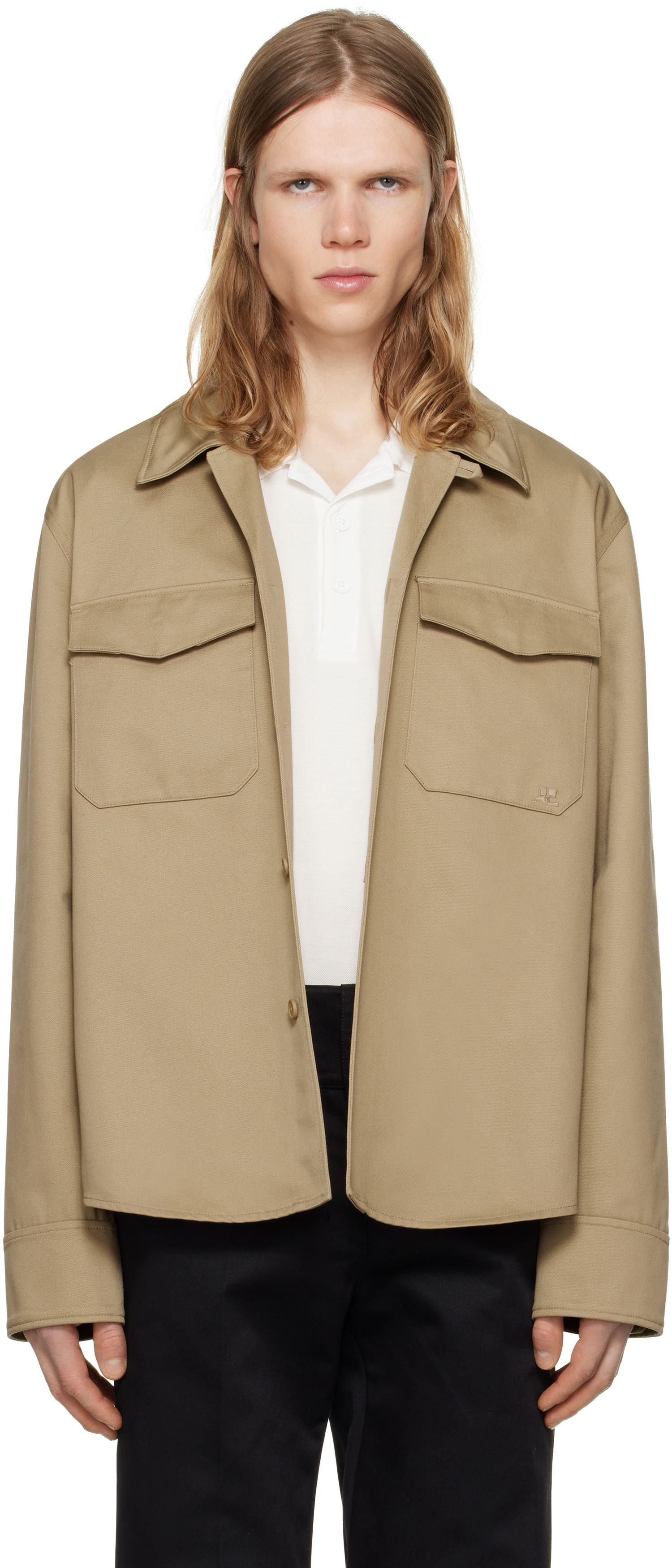 Яке Courrèges Courrèges Utility Overshirt Бежово | 125CCH083PL0178, 0