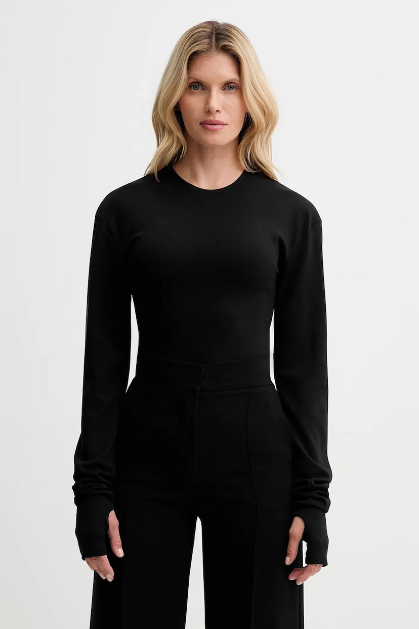 боди Maison Margiela Long-Sleeve Body with Thumbholes Черно | S62NA0083.M20151.900