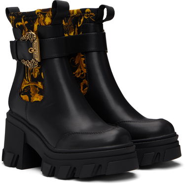Кецове и обувки Versace Versace Jeans Couture Sophie Chain Chelsea Boots Черно | E79VA3S84_EZS867, 3