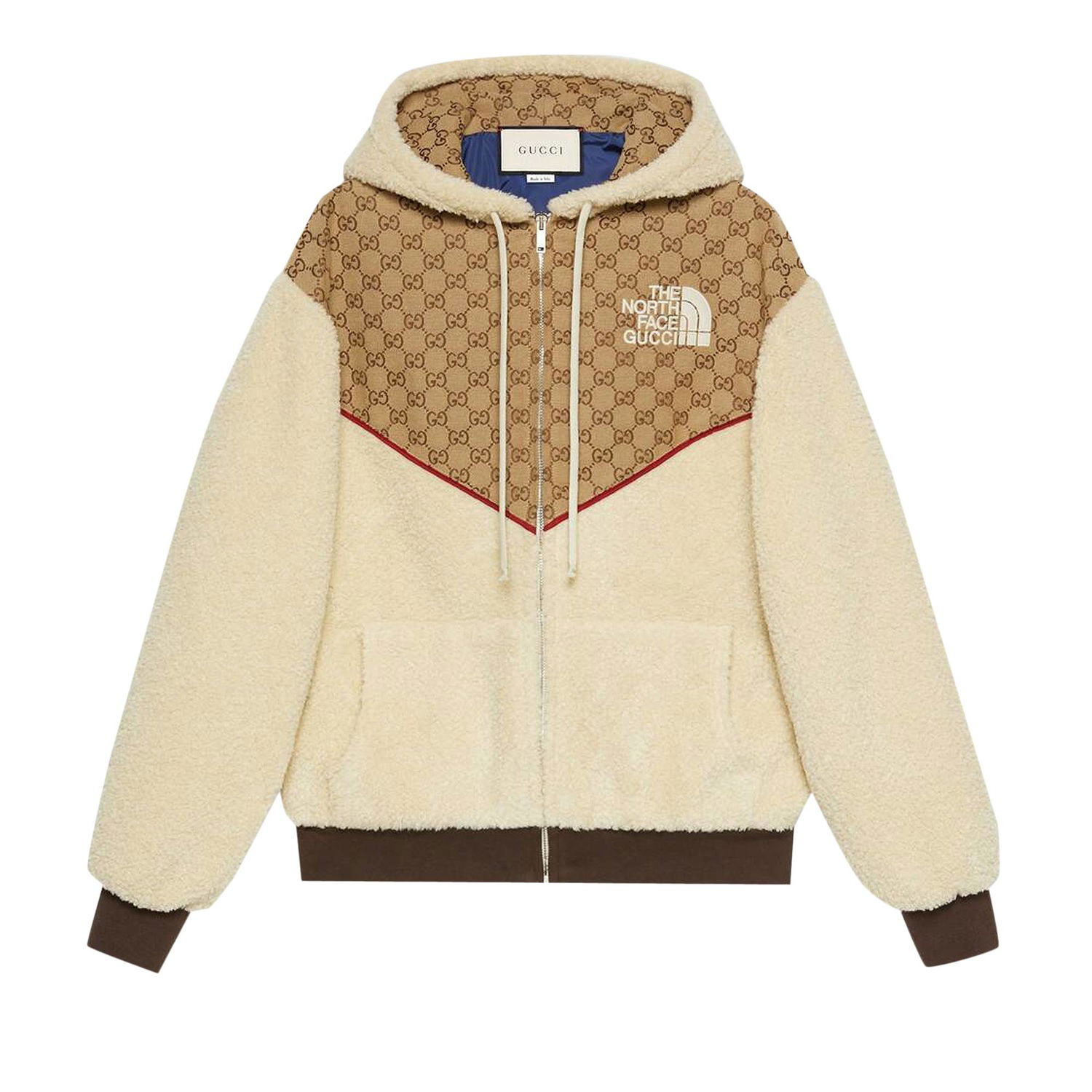 Суитчър Gucci The North Face x GG Canvas Shearling Jacket Бежово | 644582 XJC3T 2102, 1