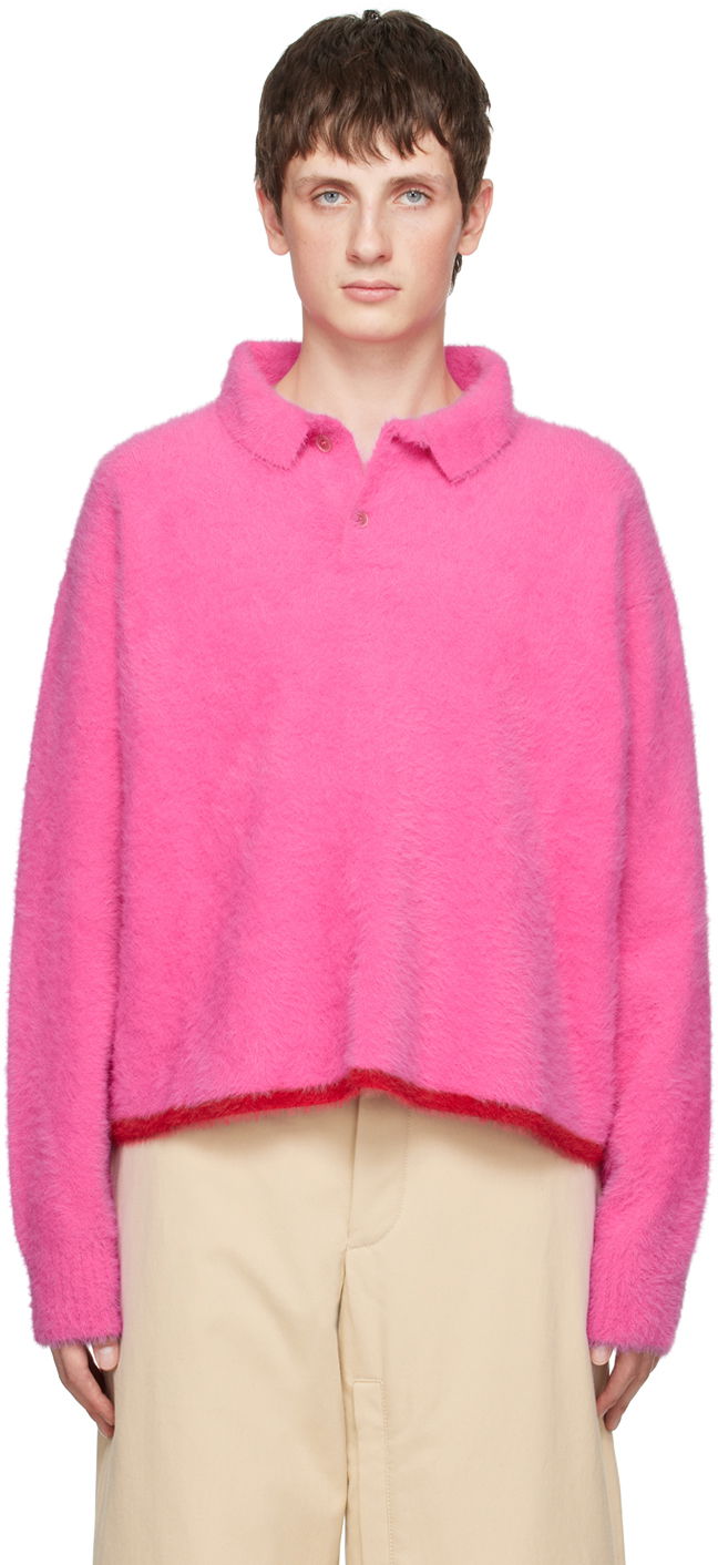 Поло тениска Jacquemus Le Papier 'Le Polo Neve' Polo Розово | 21H216KN601-2390, 0