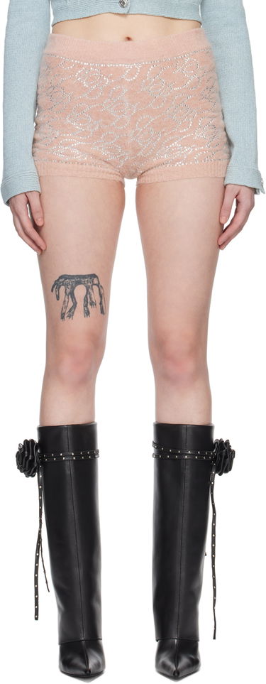 Къси панталони Blumarine Blumarine Monogram Knit Shorts Розово | P422P124A, 0