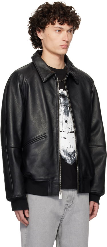 Яке бомбър 1017 ALYX 9SM ALYX 9SM Varsity Leather Jacket Черно | AAMOU0545LE01, 1