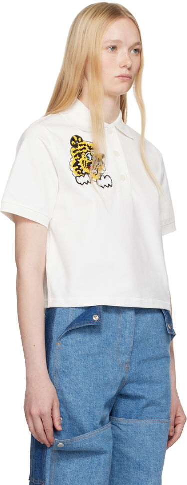 Поло тениска KENZO Kenzo Paris VERDY Edition Embroidered Cropped Polo Бяло | FF52TS1704SB, 1
