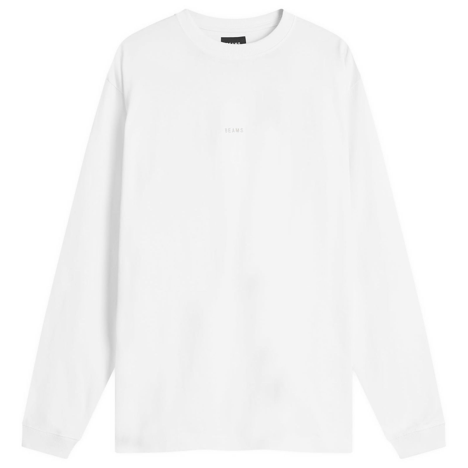 Тениска BEAMS Mini Logo Long Sleeve T-Shirt, Size Medium Бяло | 1110-0213-458-01, 0
