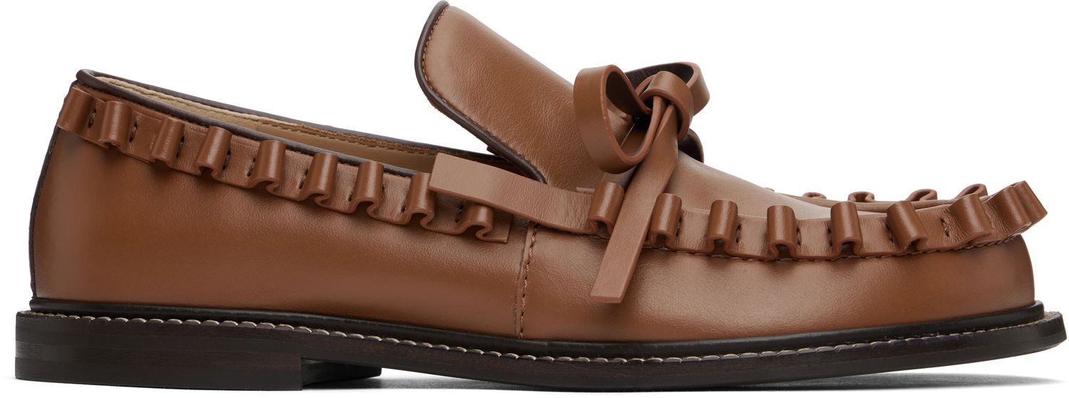 Кецове и обувки JW Anderson JW Anderson Ruffle Loafers Кафяво | FW0166-LA0323, 0