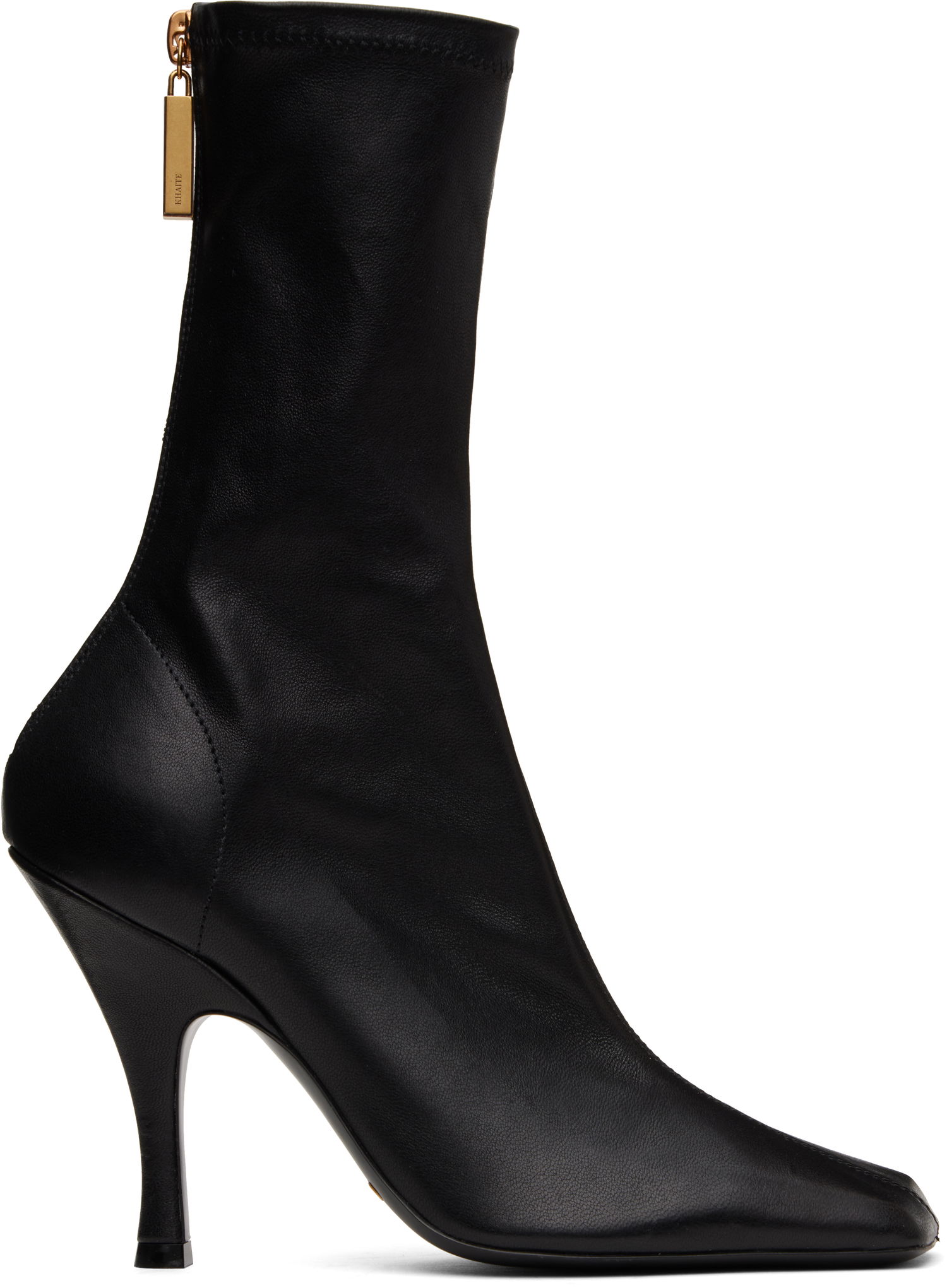 Кецове и обувки Khaite KHAITE Eva Mid Calf Boots Черно | F1097-836, 0