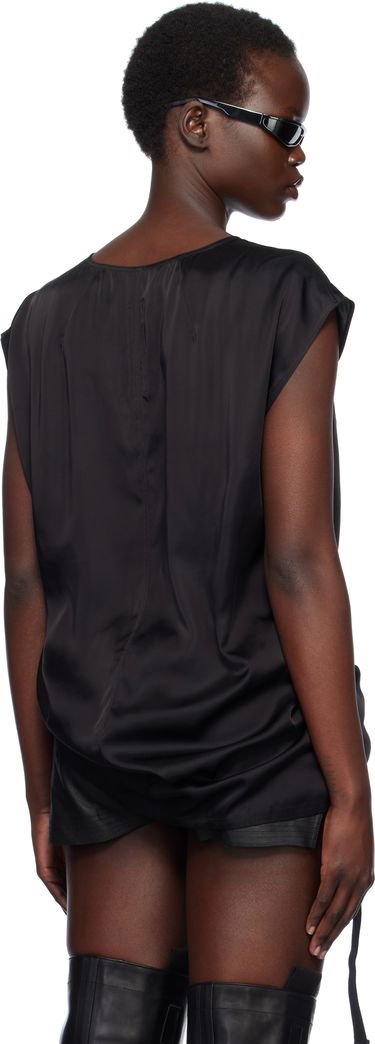 Потник Rick Owens Rick Owens Hollywood Dylan Silk T-Shirt Черно | RP01E7118 SCH, 2