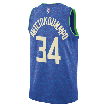 Фланелка Nike Dri-FIT NBA Swingman Giannis Antetokounmpo Milwaukee Bucks City Edition 2023/24 Jersey Тъмно синьо | DX8509-407, 2