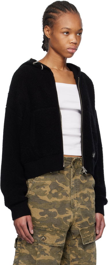 Суитчър We11done We11done Cashmere Knit Zip-Up Hoodie Черно | WD-KJ0-25-675-W-BK, 1
