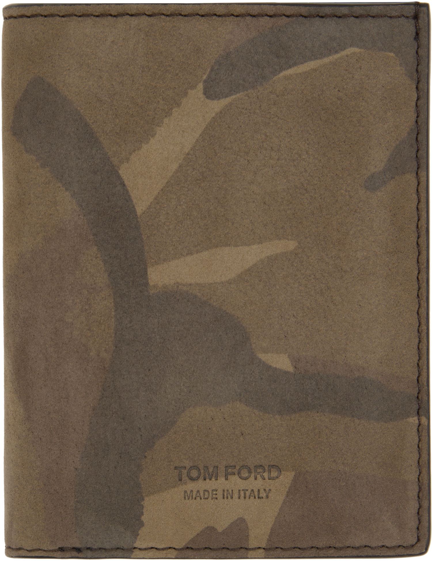 Портфейл Tom Ford Tom Ford Nubuck Camo Folding Card Holder Кафяво | Y0279-ICL113G, 0