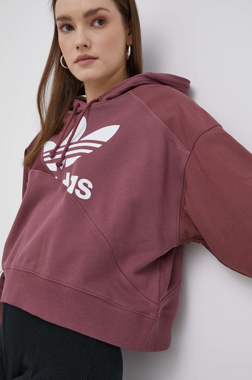 Суитчър adidas Originals Hoodie Лилаво | HC7035, 0