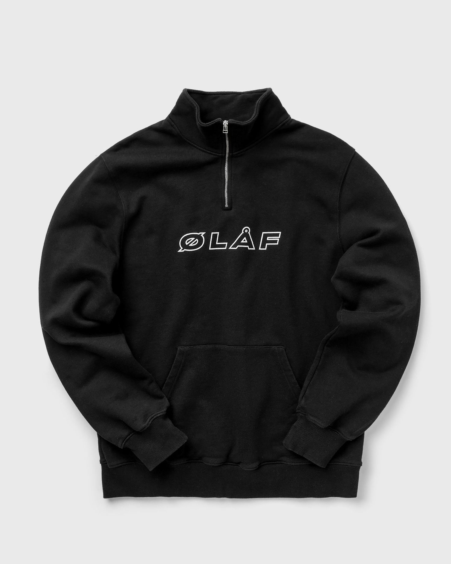 Пуловер ØLÅF ITALIC ZIP MOCK Черно | M990202-BLACK, 0